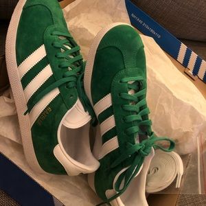 Green Adidas Gazelles